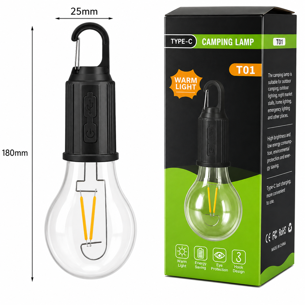 LUMITRAIL™ — Lâmpada LED Recarregável 8–12h – Luz Forte Mesmo Sem Energia.