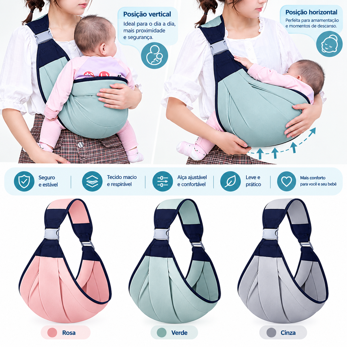 BabyConfort™ – Canguru Ergonómico para Bebé