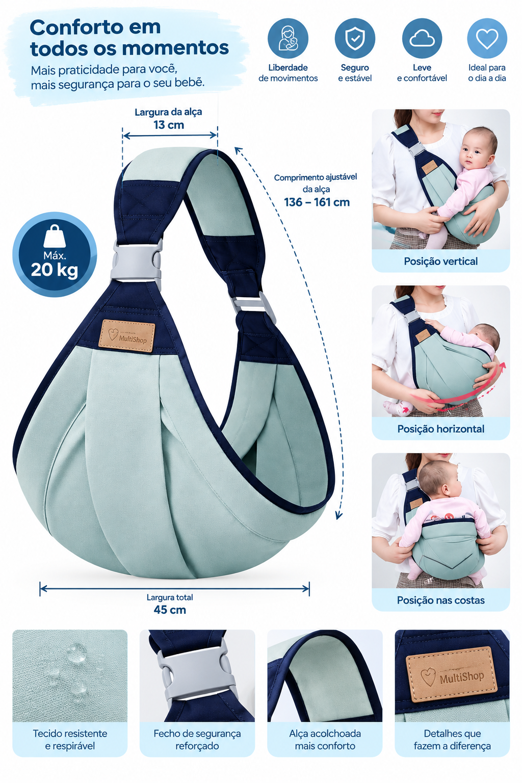 BabyConfort™ – Canguru Ergonómico para Bebé